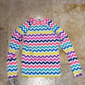 Boden Multicolor Zigzag Kids Swim Rashguard